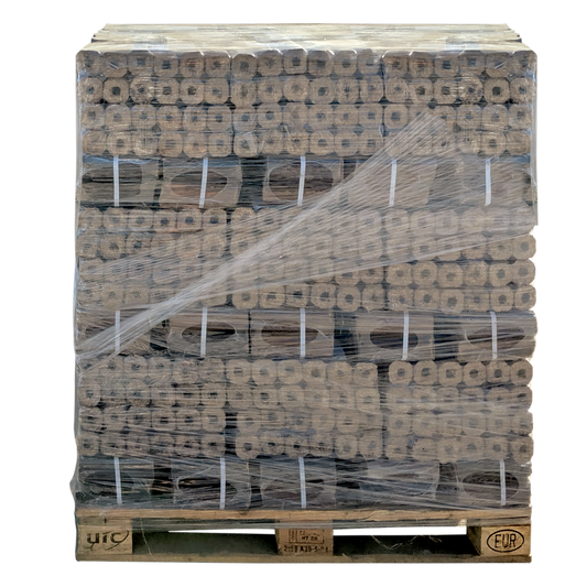 Palet de briquetas de madera LEÑAS OLIVER de 890 kg