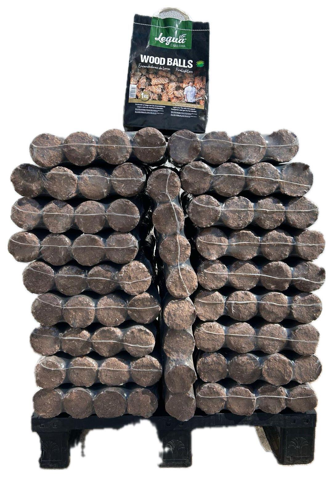 40 paquetes de briquetas de encina 7kg