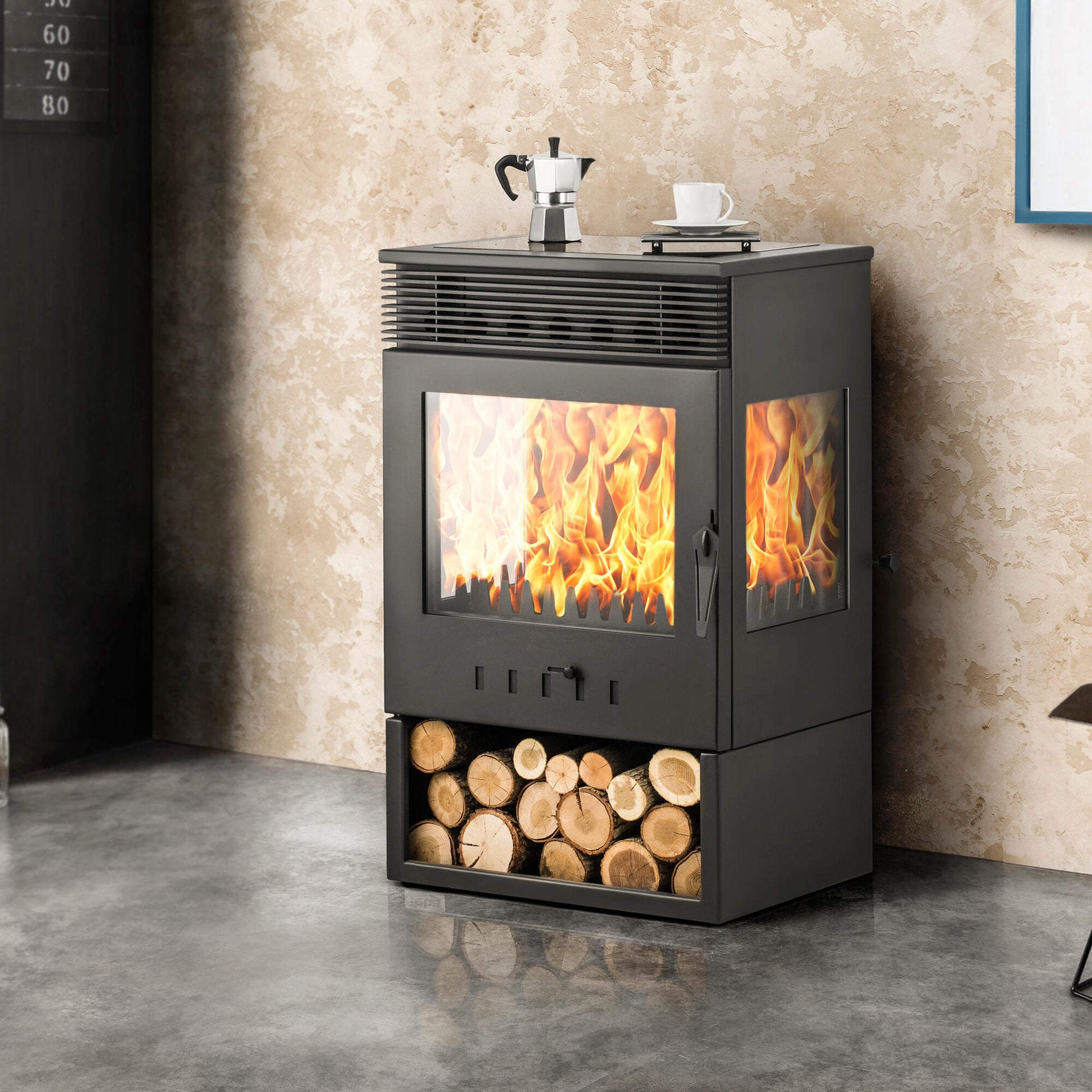 Estufa de leña Tokio ventilada 10kW