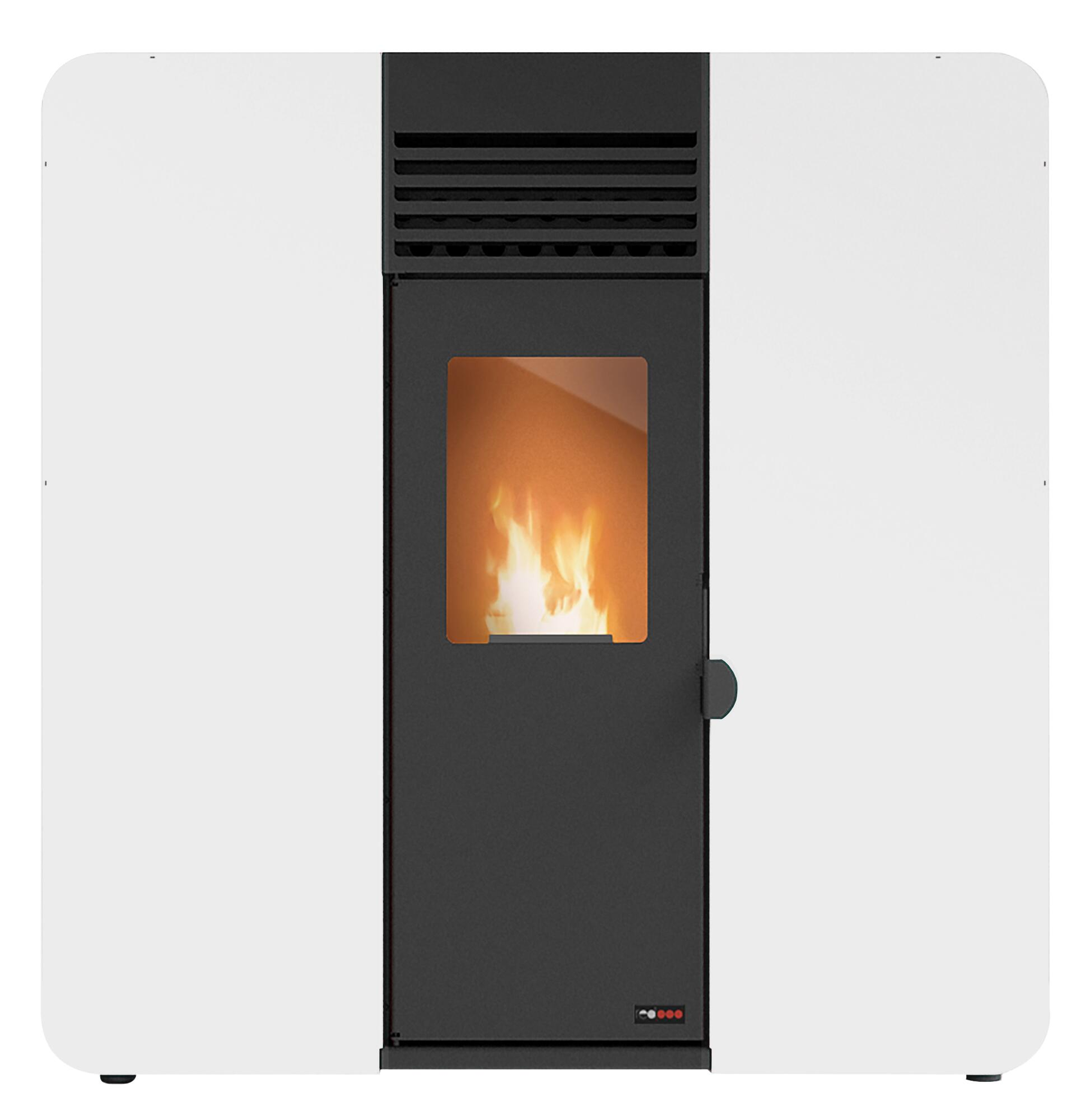 Estufa de pellet canalizable REDPOD First Advance Slim 8 kW blanca
