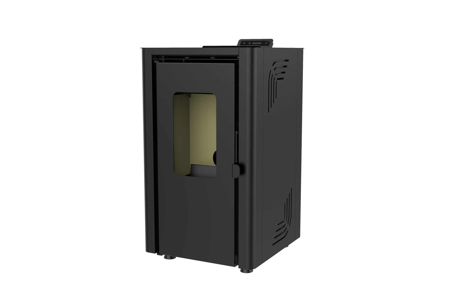 Estufa de pellet Eco ORPHÉE 6 kw de potencia de color negro