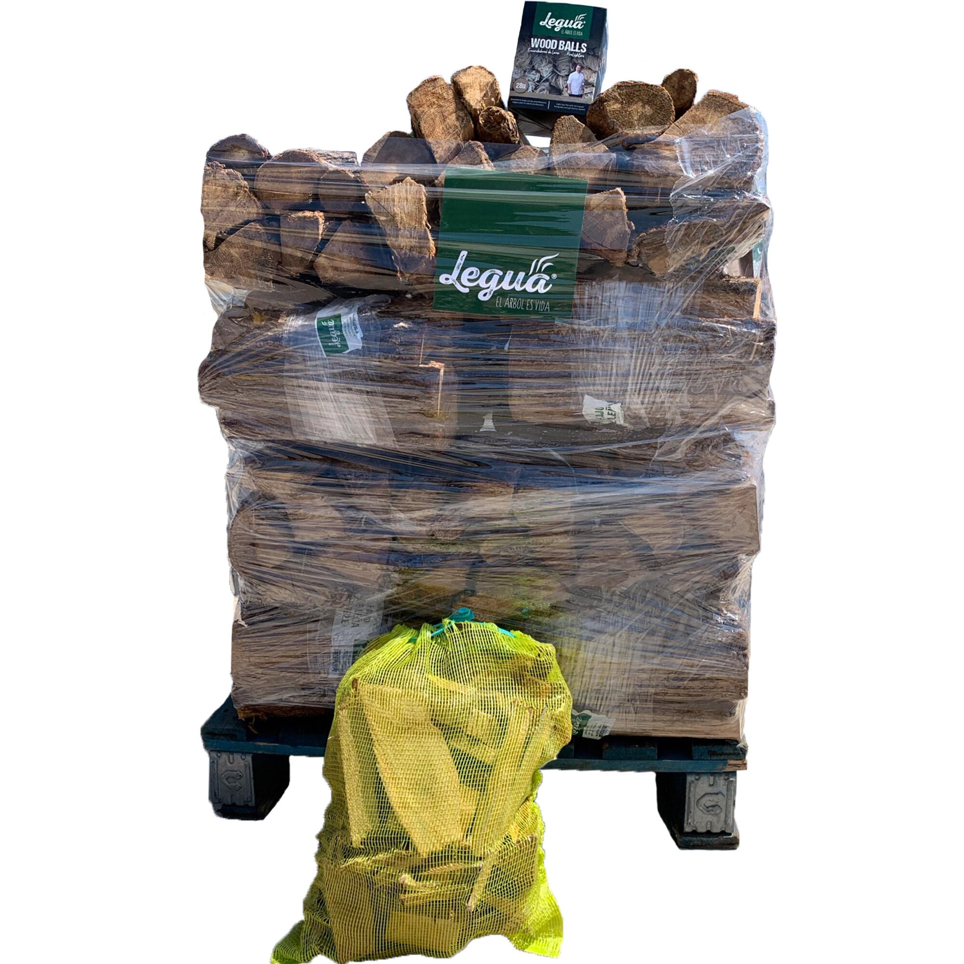 Palet 20 fajos + malla + wood balls