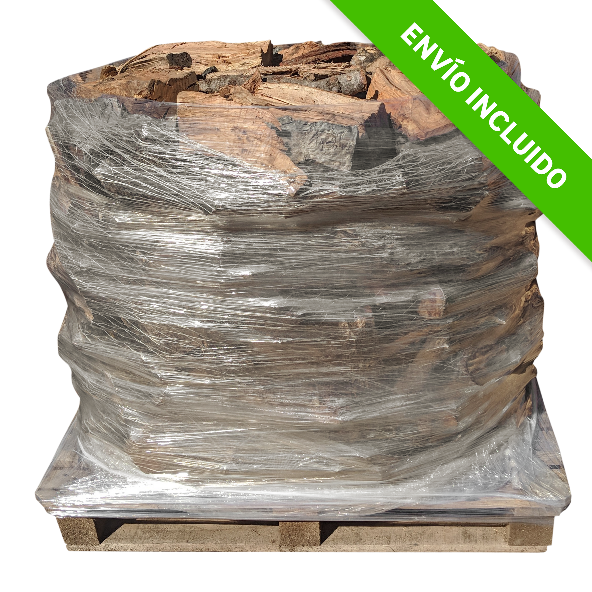 Palet de leña de encina y roble LEÑAS OLIVER de 1 M3