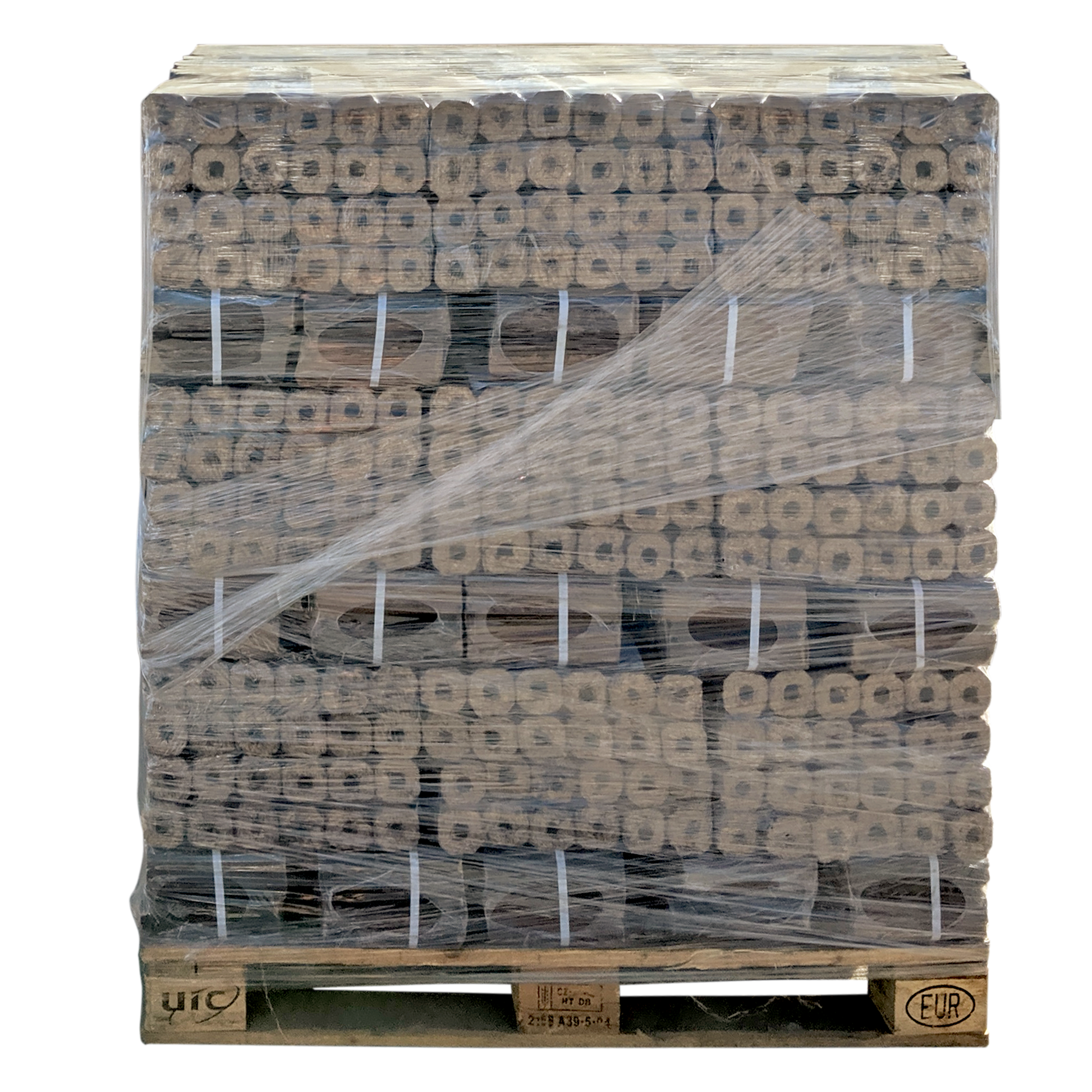 Palet de briquetas de madera LEÑAS OLIVER de 890 kg