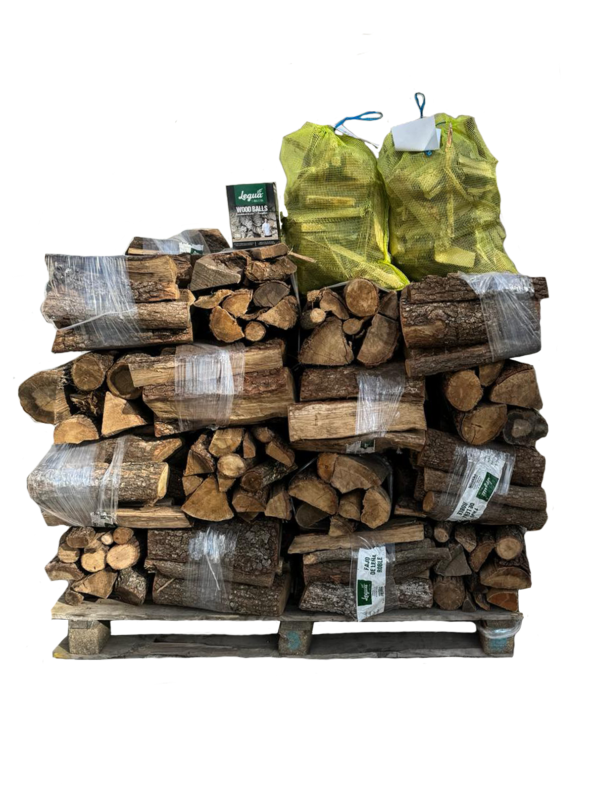 Palet leña de roble de 340 kg